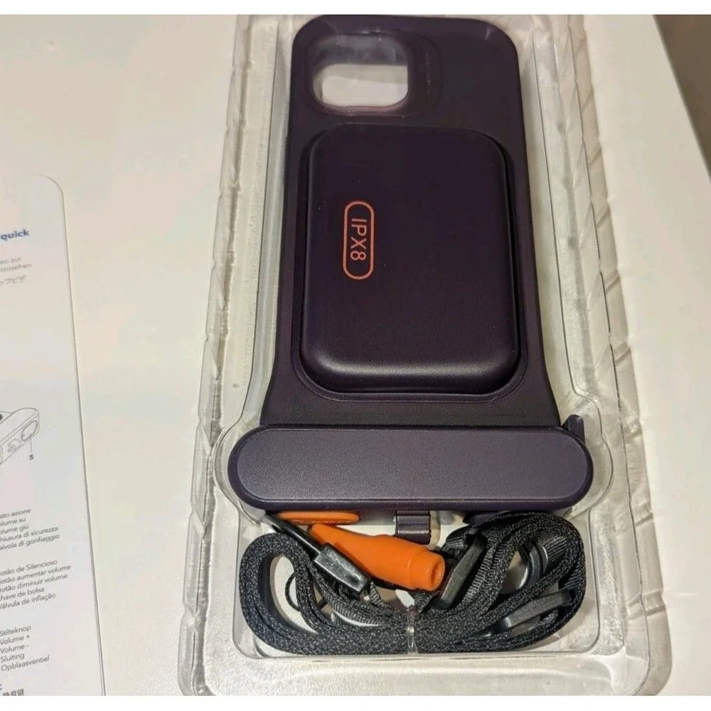 ESR‎ Waterproof Purple Phone Pouch for iPhone Pro 13 14 15 New Snorkel Vacation